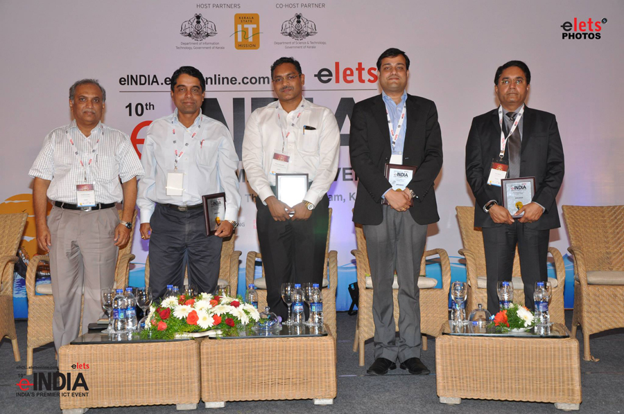 Shri Madhusudan Padhi, IAS, Commissioner cum Secretary alongwith other officials at the e-India Award Function.